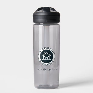 Modern Business Logo and Website Custom Water Bottle