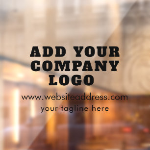 Modern Business Logo and Website Custom Window Cling