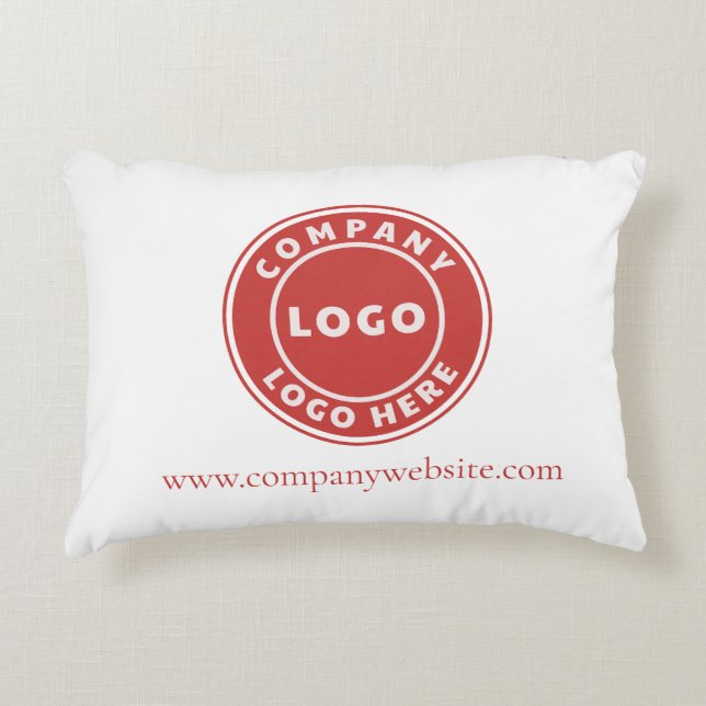 Modern Business Logo and Website Hotel Owner Accent Pillow (Front)
