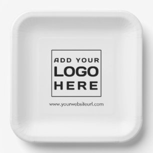 Modern Business logo and Website Minimal Paper Plate