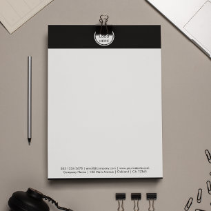 Modern Business logo Black Border Company Mail Letterhead