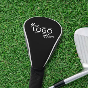 Modern Business Logo Black Golf Head Cover