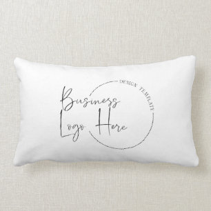 Modern Business Logo Branded Company Promotional Lumbar Pillow