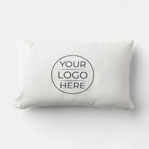 Modern Business Logo Branding Lumbar Pillow