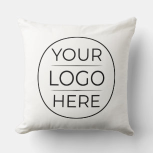 Modern Business Logo Branding Throw Pillow