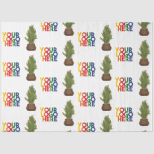 Modern Business Logo Christmas Tree Holiday Tissue Paper