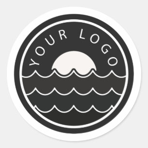 Modern Business Logo Classic Round Sticker