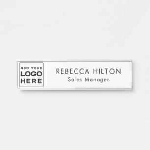 Modern Business Logo Company Employees Custom Door Sign