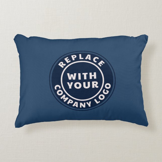 Modern Business Logo Company Matching Accent Pillow (Front)
