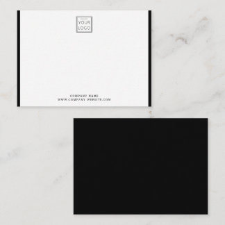 Modern Business Logo Company Name Black Border Card