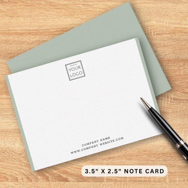 Modern Business Logo Company Name Sage Border Card (Creator Uploaded)