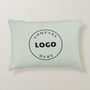 Modern Business Logo Company Swag Custom Accent Pillow