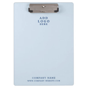 Modern Business Logo Company Website Light Blue Clipboard