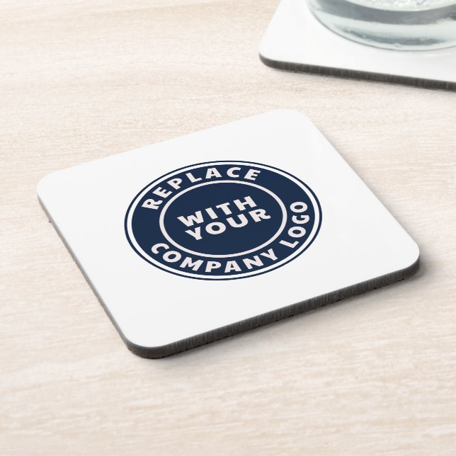 Modern Business Logo Corporate Custom Coaster (Left Side)