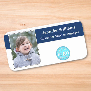 Modern Business Logo Corporate Employee ID Photo Name Tag