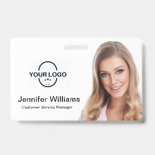 Modern Business Logo Corporate Employee Photo ID Badge