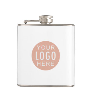 Modern Business Logo Corporate Employees Custom Hip Flask