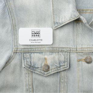 Modern Business Logo Coworkers Custom Name Tag