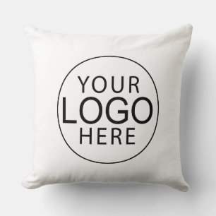 Modern Business Logo Custom Corporate Throw Pillow