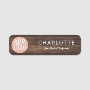 Modern Business Logo Custom Employee Magnetic Name Tag