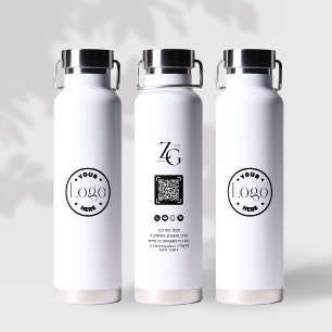 Modern Business Logo Custom QR Code Professional Water Bottle