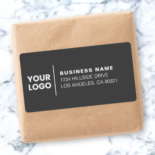 Modern Business Logo Dark Grey Return Address