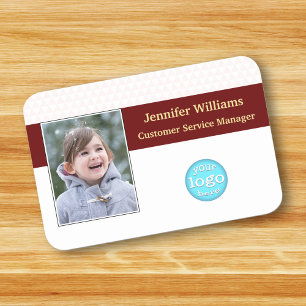 Modern Business Logo Employee Executive Photo ID Name Tag