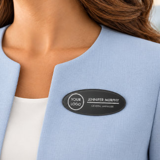 Modern Business Logo Employee Name Tag