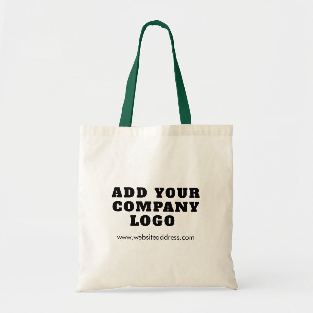 Modern Business Logo Employees and Clients Custom Tote Bag (Front)
