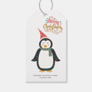 Modern Business Logo Employees Christmas Gift Tags