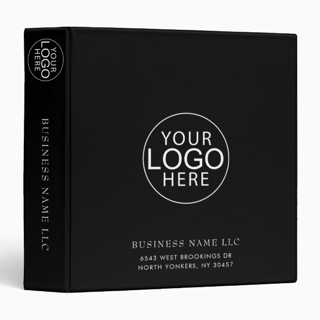Modern Business Logo Employees Custom Binder (Front/Spine)