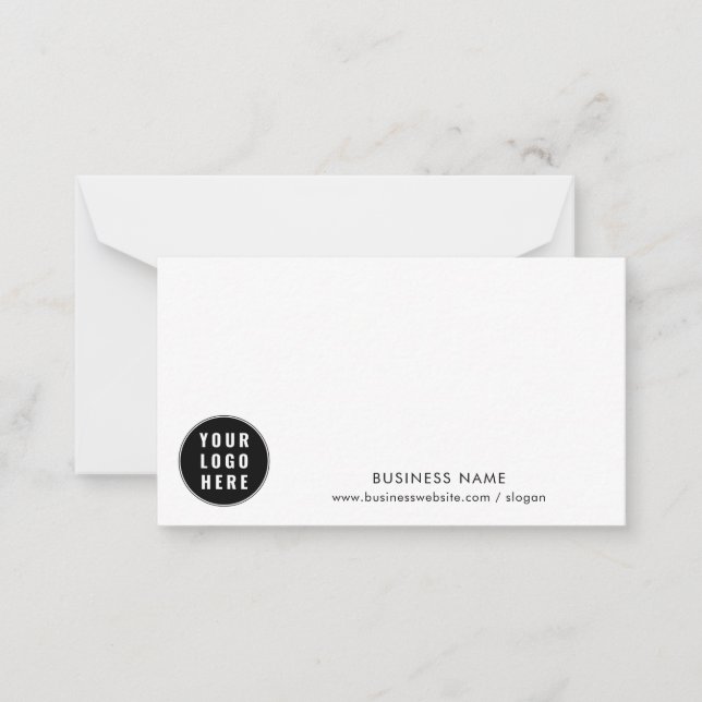 Modern Business Logo Employees Custom Card (Front)