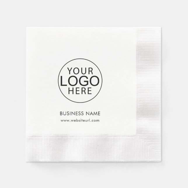 Modern Business Logo Employees Custom Napkin (Front)