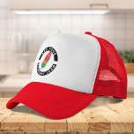 Modern Business Logo Employees Custom Swag Trucker Hat<br><div class="desc">Add your brand logo and custom text to this trucker hat that's perfect for creating brand awareness or as an advertising medium. Available in other colours. No minimum order quantity and no setup fee required.</div>