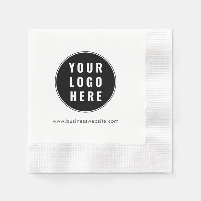 Modern Business Logo Employees Paper Napkin (Front)