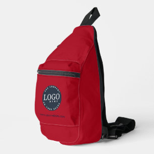 Modern Business Logo Employees Swag Custom Sling Bag