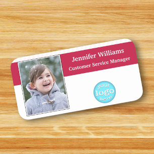 Modern Business Logo Executive Employee ID Photo Name Tag