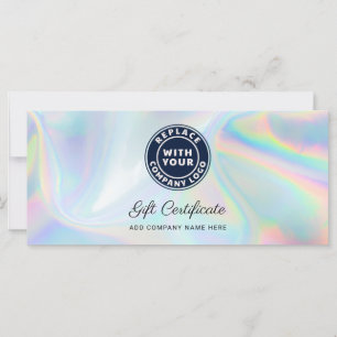 Modern Business Logo Holographic Gift Certificate