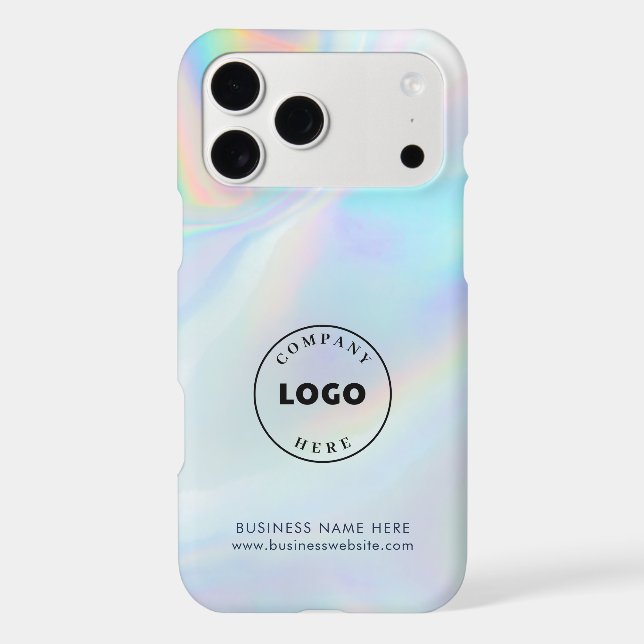 Modern Business Logo Iridescent Custom Corporate (Back)