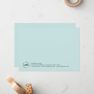 Modern Business Logo Light Turquoise Card