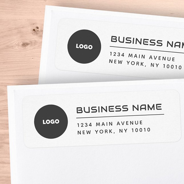 Modern Business Logo Mailing Return Address (Creator Uploaded)
