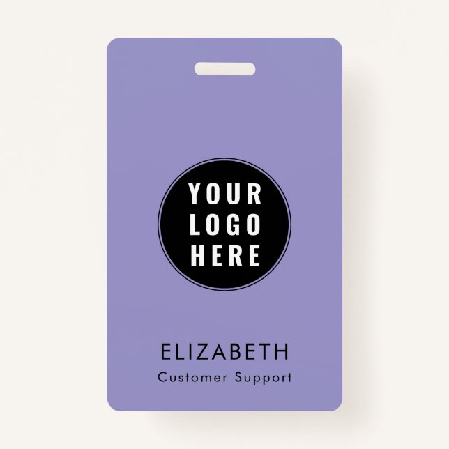 Modern Business Logo Minimalist Employees Custom Badge (Front)
