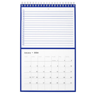 Modern Business Logo Navy Blue To Do List Calendar