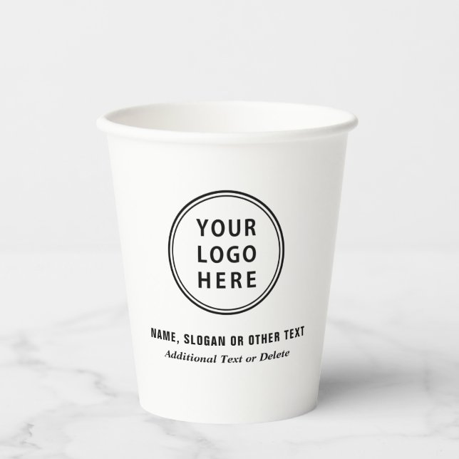 Modern Business Logo Paper Cups (Front)