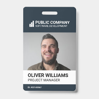 Modern Business Logo Photo Employee ID Badge