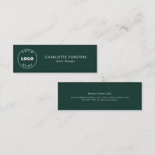 Modern Business Logo Plain Corporate Employees Mini Business Card