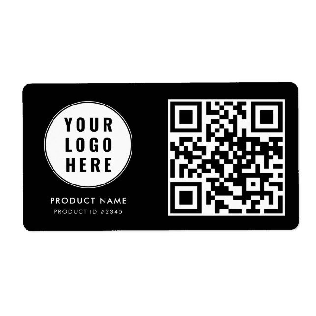 Modern Business Logo Product ID QR Code (Front)