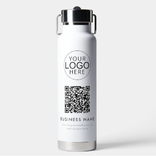 Modern Business Logo QR Code Corporate Events Water Bottle