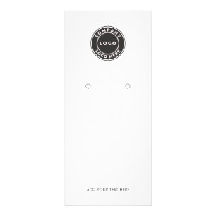 Modern Business Logo QR Code Earrings Display Rack Card