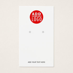 Modern Business Logo Simple Earring Display Card